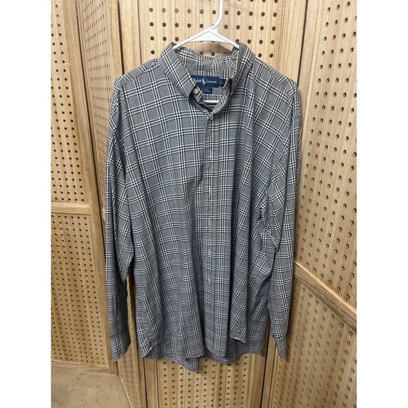 Ralph Lauren Other - Ralph Lauren Blake Mens Large Blue White Glen Plaid Cotton‎ Button Down Shirt